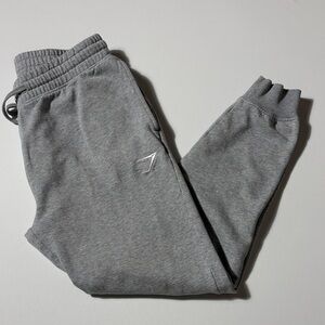 Gymshark Gray Joggers Sweatpants Fleece Lined Tapered Size M